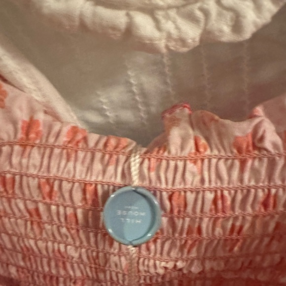 Hill House Pink & Red Mini Dress with Patterned Tie Straps - Picture 11 of 13